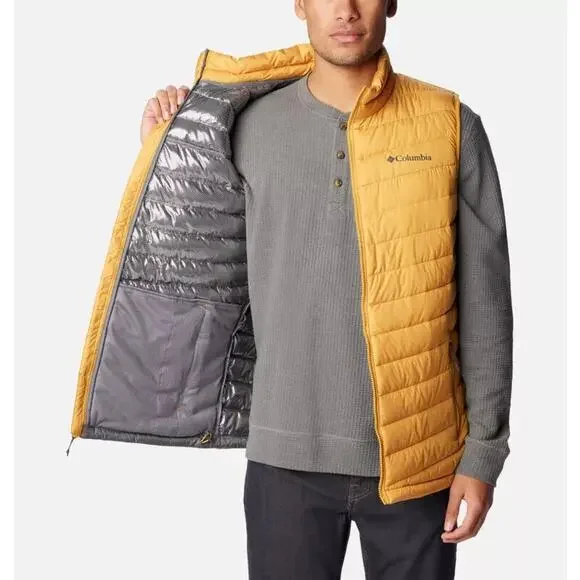 Columbia Men's Puffer Thermal Reflective Omni-Heat Slope Edge Vest Gold XXL‎